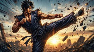 Kohaku High Kick Action