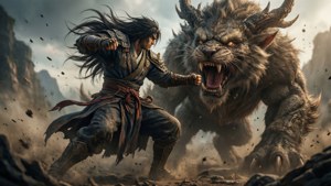 Kohaku vs Giant Beast