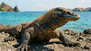 Komodo Dragon on the Rocks