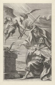 Koning David offert aan God en ziet de engel des doods