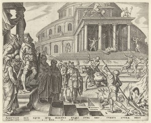 Koning Josia laat de paarden en wagens ter ere van de zon verwijderen