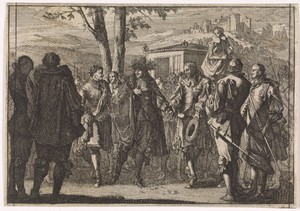 Koning Karel I van Engeland wordt door de Engelse soldaten gevangengenomen, 1647