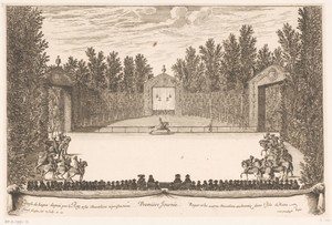 Koning Lodewijk XIV aan het ringsteken tijdens de feestelijkheden op Versailles