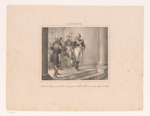 Koning Willem I bestraft een vleier