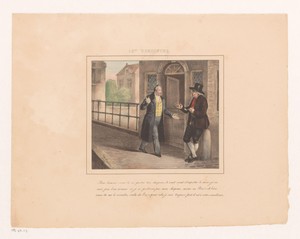 Koning Willem I vraagt een hoed te leen, 1829