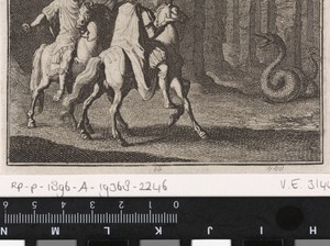 Koningen van Frankrijk en Engeland worden opgeschrikt door een als slang vermomde duivel
