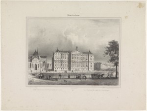 Koninklijk Paleis in Amsterdam vanaf de westzijde gezien