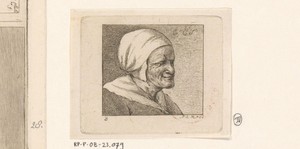 Kop van een oude vrouw