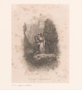Koppel in een rotsachtig landschap