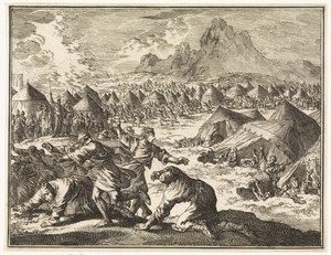 Korach, Datan en Abiram en hun gezinnen worden door de aarde verzwolgen