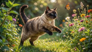 Korat in the Garden