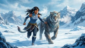 Korra and Naga in Snow