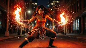 Korra Firebending Night