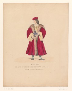 Kostuum van baron d'Hymbercourt uit het drama Louis XI à Péronne