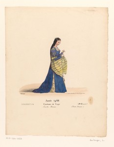 Kostuum van de gravin Isabelle de Croye uit het drama Louis XI à Péronne