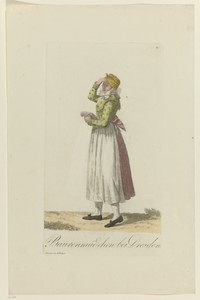 Kostuum van jonge boerin bij Dresden