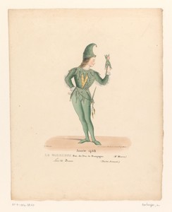 Kostuum van Tiel Wetzweiler, nar van Karel de Stoute, uit het drama Louis XI à Péronne