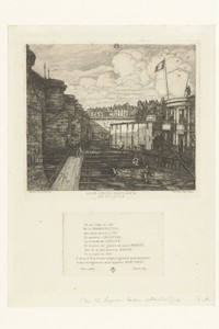 Koud-water badhuis van Chevrier in Parijs en gedicht