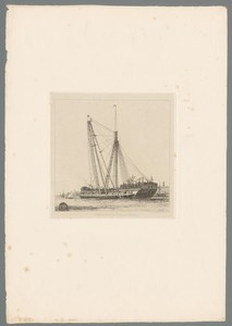 Kraanschip in de haven van Portsmouth