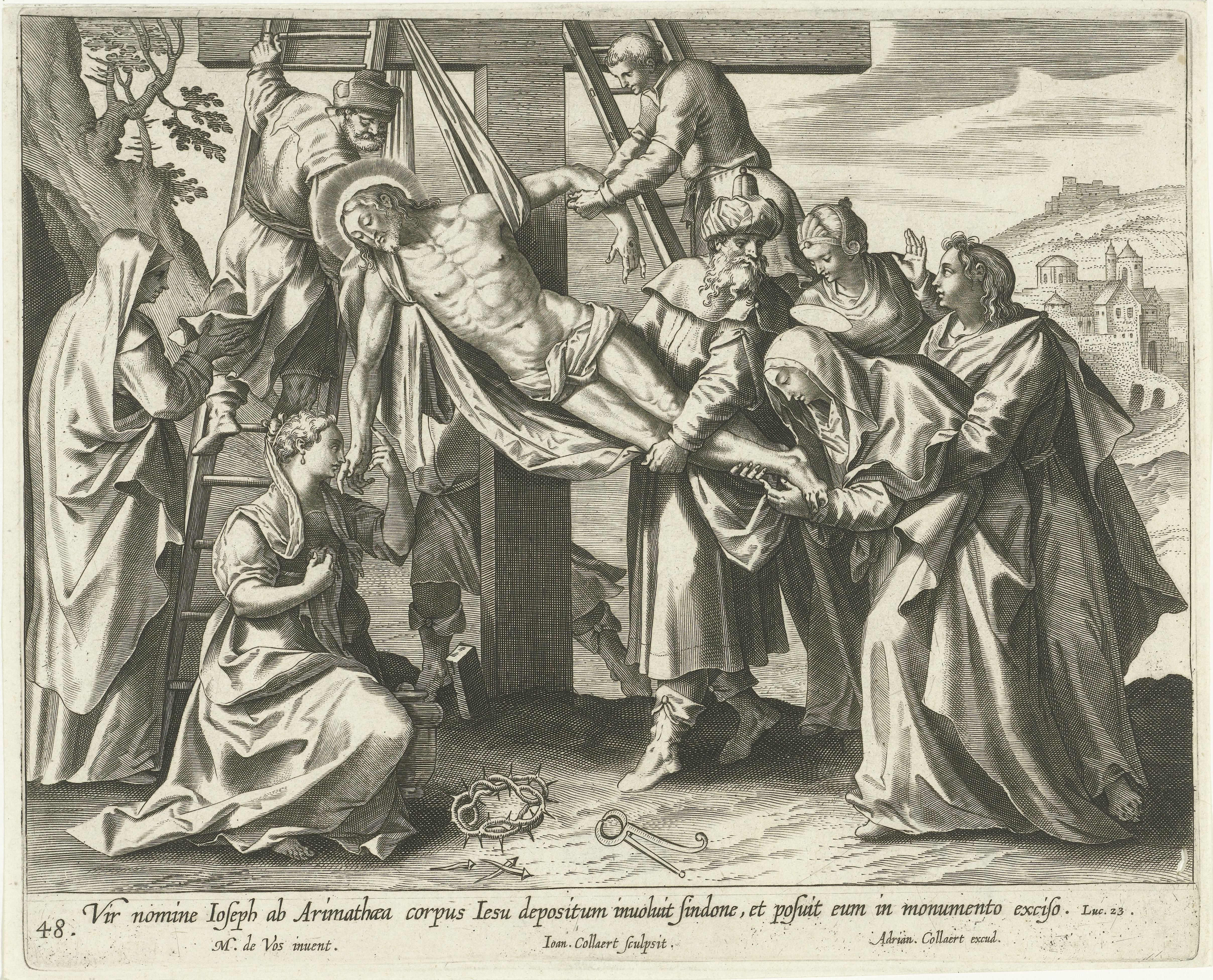 Kruisafneming by Jan Collaert (II)