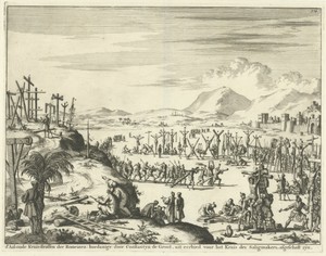 Kruisiging van veroordeelden buiten de stadsmuur