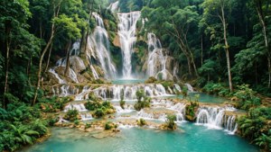 Kuang Si Turquoise Cascade