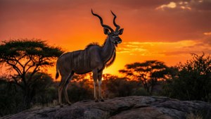 Kudu at Sunset