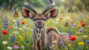 Kudu in Wildflowers