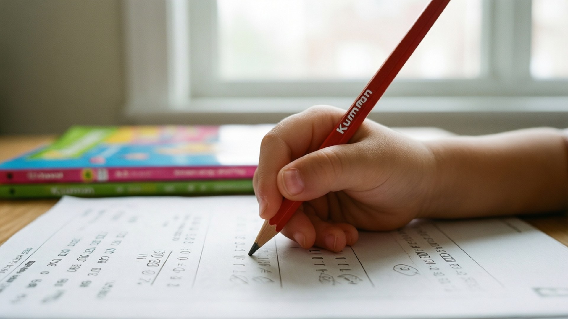 Kumon Pencil and Worksheet by Wallpapers.art Studio