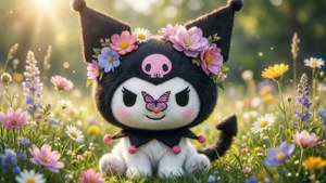 Kuromi in Spring Meadow