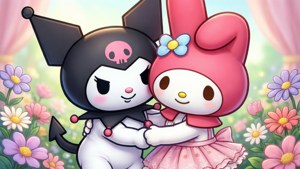 Kuromi & My Melody Hug