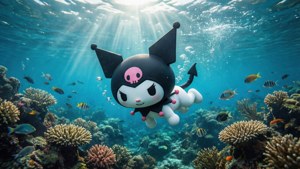 Kuromi Underwater