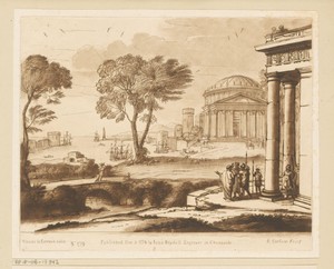 Kustgezicht met Aeneas te Delos