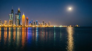Kuwait City Night from Sea