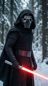 Kylo Ren in Snowy Forest