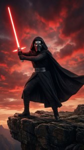 Kylo Ren on Cliff