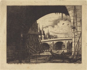 L'arche du Pont Notre-Dame, Paris (An Arch of the Notre-Dame Bridge, Paris)