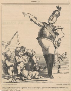 L'empereur Nicolas recevant une députation ...