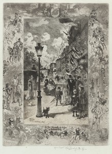 La Fete Nationale au Boulevard de Clichy (National Holiday on the Boulevard de Clichy)