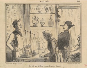 La tête de Méduse pour l'épicier fautif