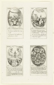 Laatste Avondmaal (Witte Donderdag), Intocht in Jeruzalem (Palmpasen), Aanbidding van de hostie (Sacramentsdag), Maria te midden van zeven scènes uit haar leven (Mariafeesten)