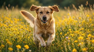 Labrador in Golden Field