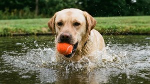 Labrador Retrieving Ball