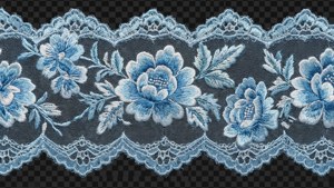 Lace Blue Floral Border