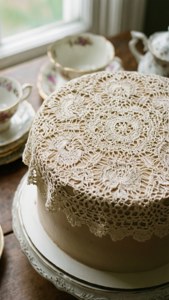 Lace Doily Cake Topper