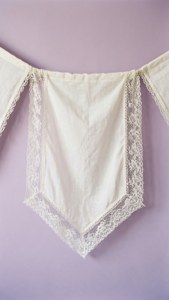 Lace Trim Lavender Banner