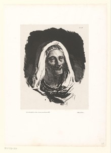 Lachende oude vrouw