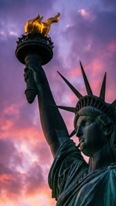 Lady Liberty Sunset