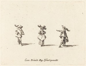 Lady with Large Plumes, and Two Gentlemen
