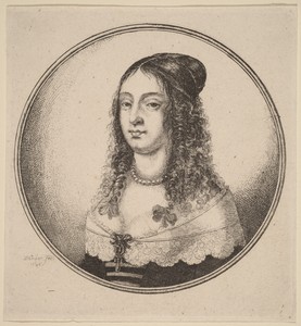 Lady with Ribbons on Curls